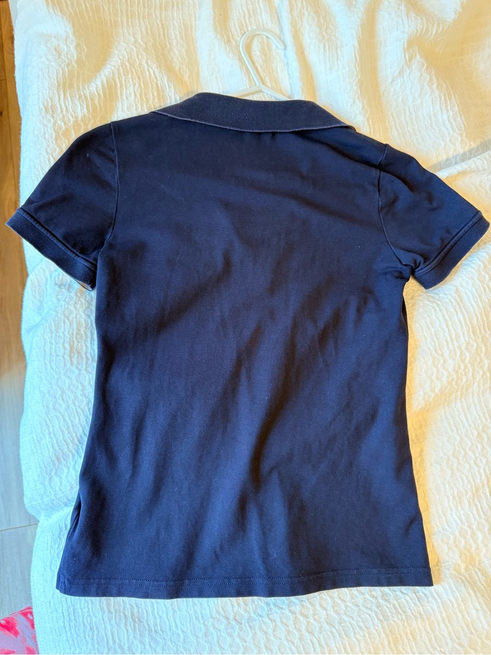 Burberry Navy Polo with Signature Check Collar - Picture 5 of 6
